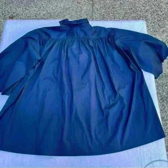 JARBO - NWT NAVY PUFFY SLEEVE COTTON BLOUSE - Picture 15 of 16